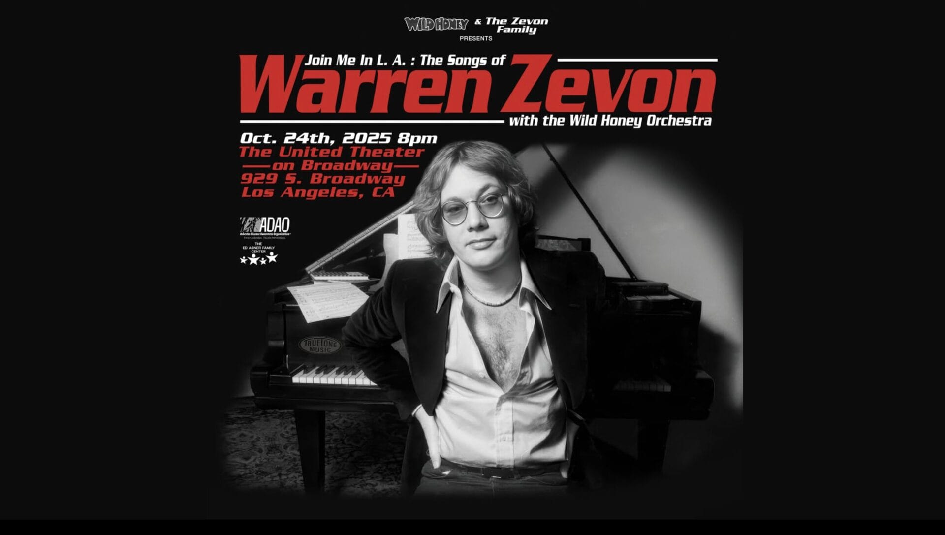 Join Me in LA: The Songs of Warren Zevon to Feature Live